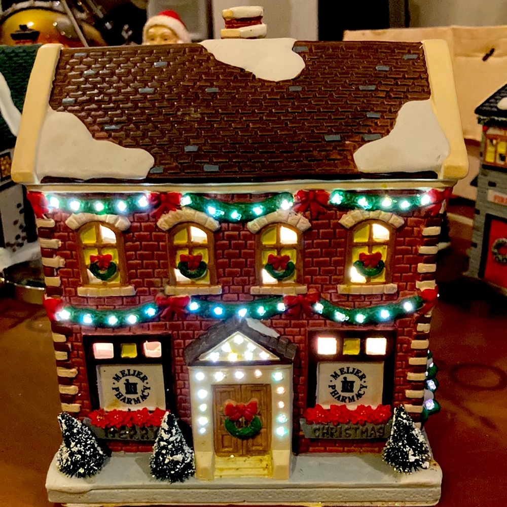 Illuminated fiber optic Christmas Village